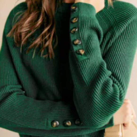 Sezane Sami Jumper in Bottle Green size XL - Picture 1 of 6
